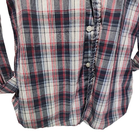 Ecko Unltd Button Front Shirt Blue Red Plaid Mens Size XXL - Picture 3 of 11